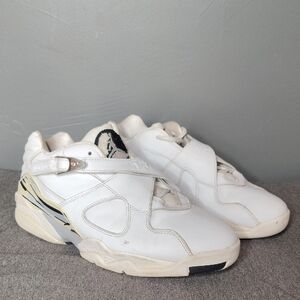 Vintage Jordan 8 Retro Low White Metallic Silver Size 10.5 306157-101 RARE 2003